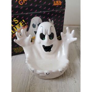 NCE Its alive! Ghost candy dish AS IS boo halloween home decor